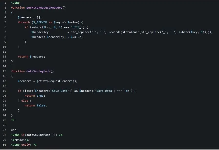 Extrait code