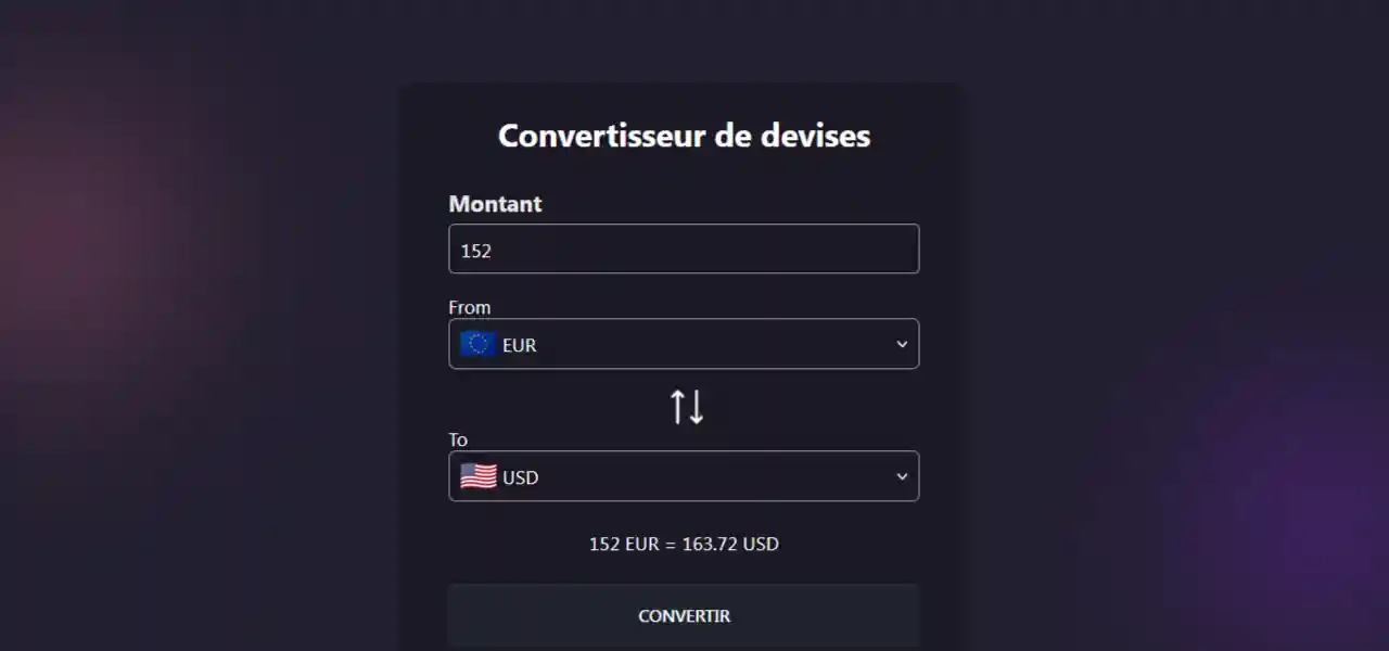 Convertisseur de devises