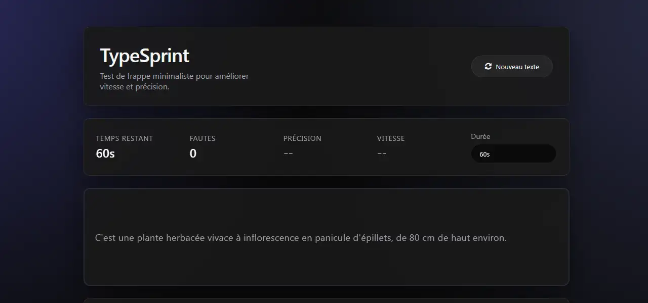 Vitesse de frappe clavier