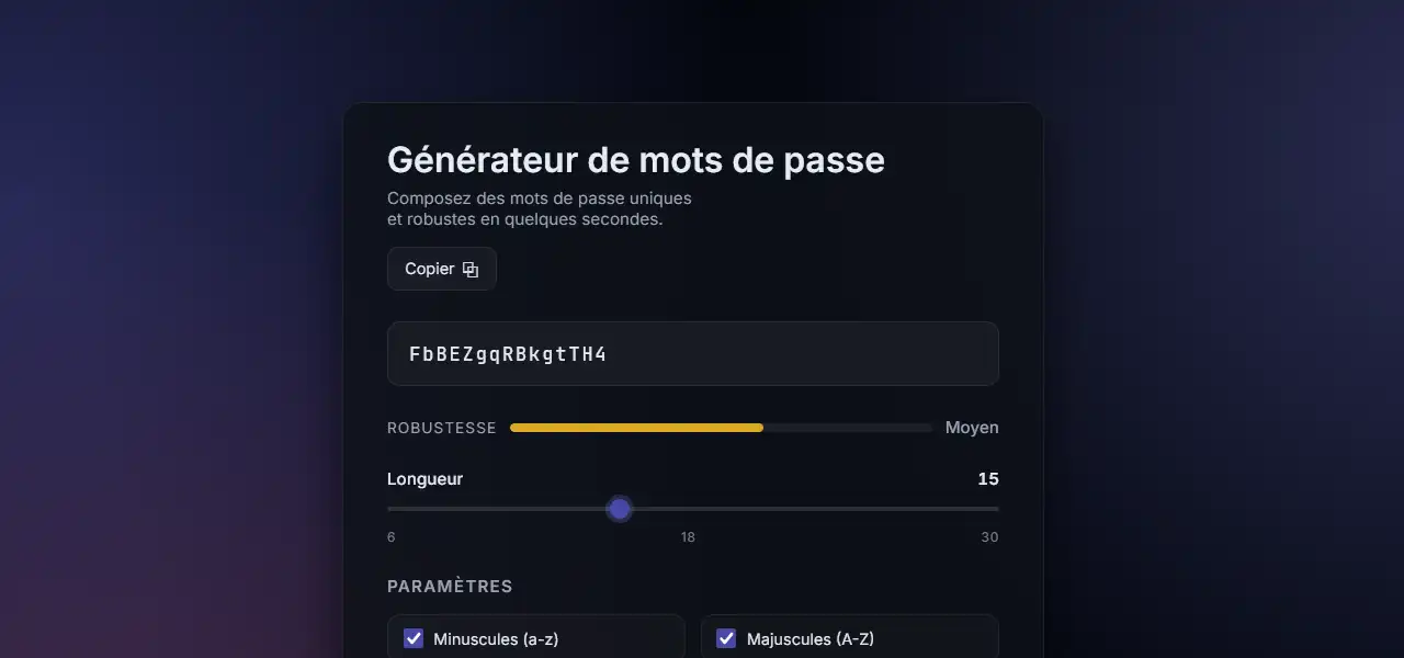 Générateur de mot de passe